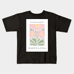 Barcelona Flower Market Botanical Kids T-Shirt